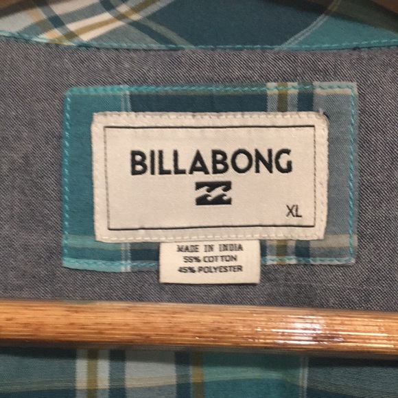 Turquoise plaid, Short sleeve, button down shirt. - Picture 2 of 2